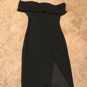 Black off shoulder dress